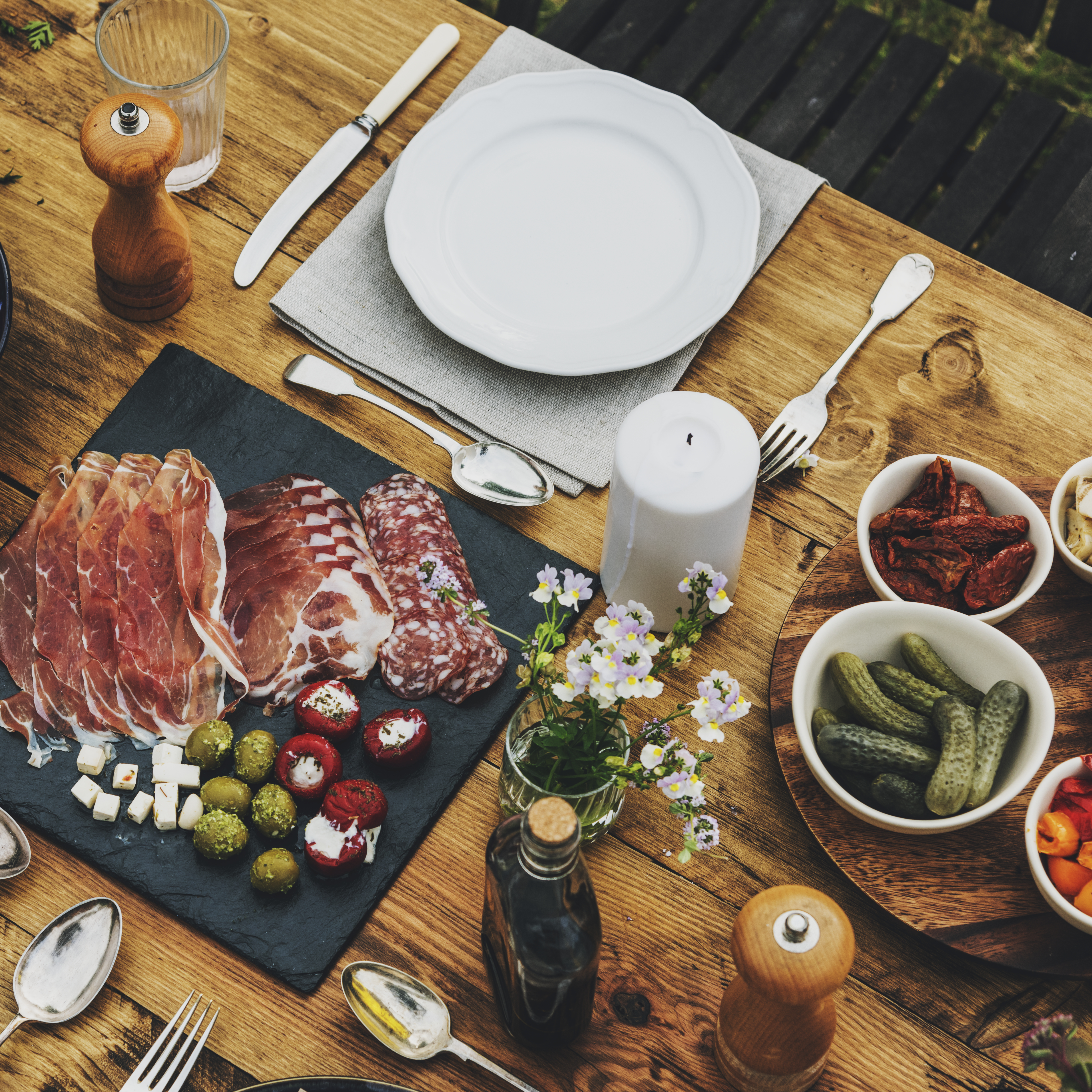 dining table setting food concept