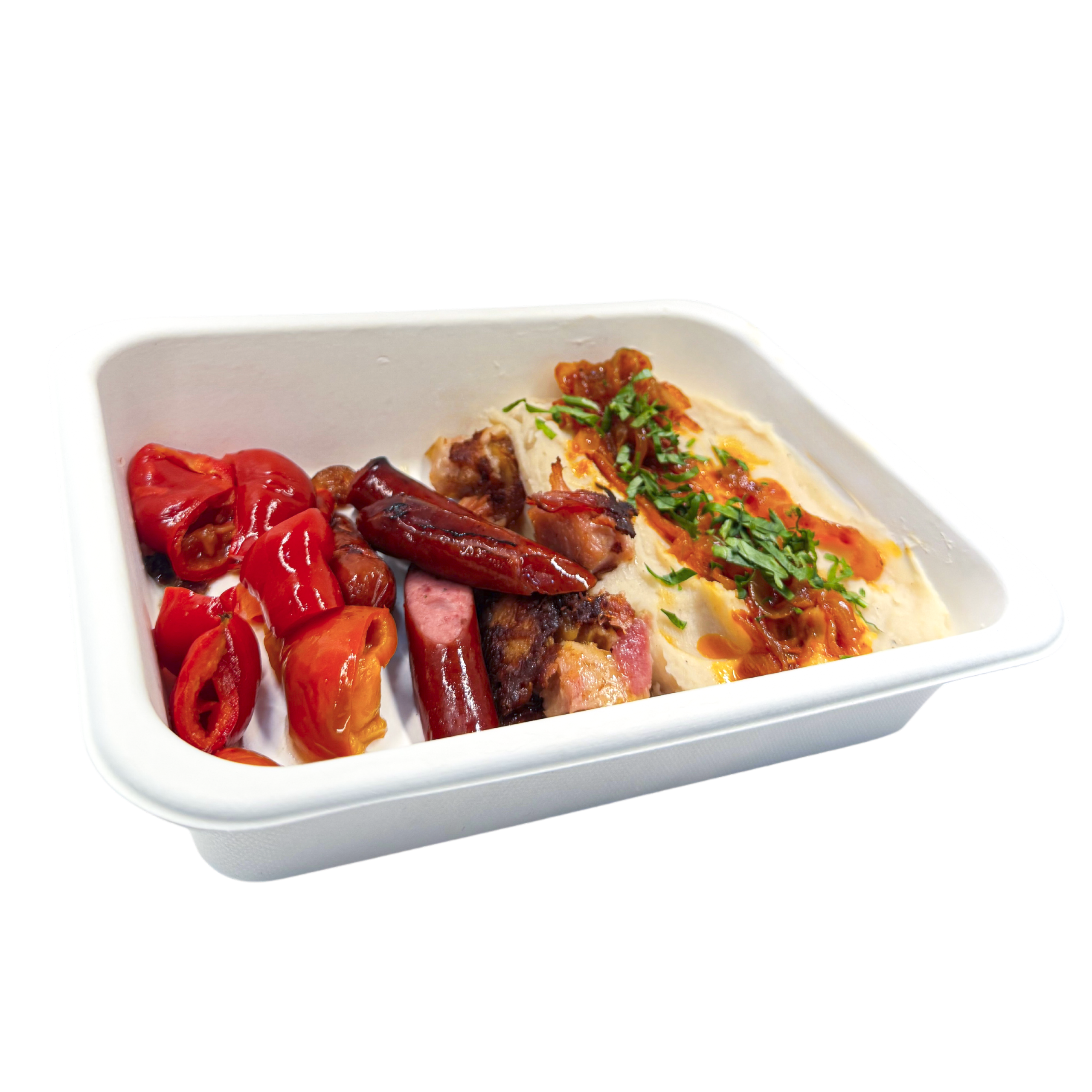 fasole bătută_cârnati_gogosari-3