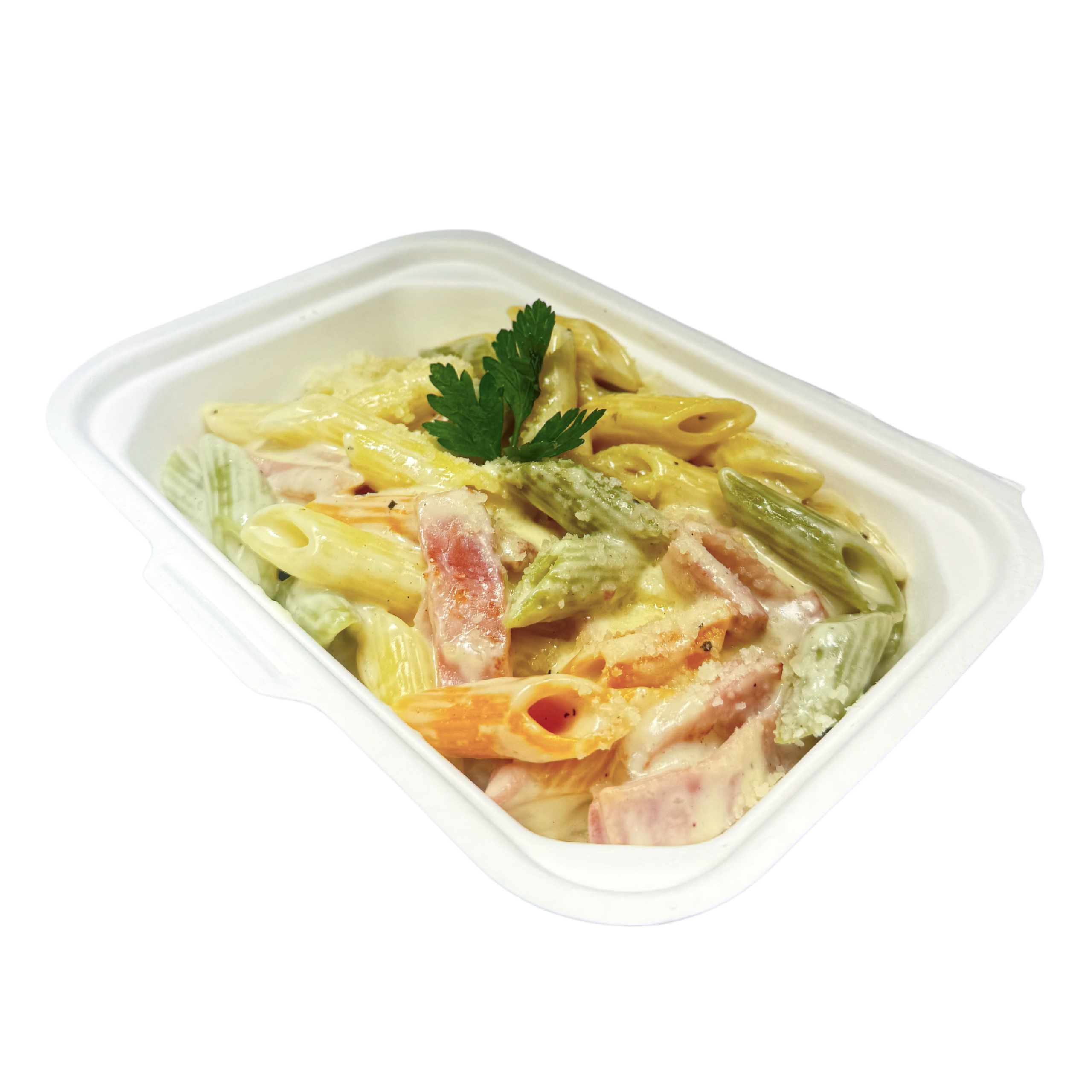 penne+sos alb+suncă-2